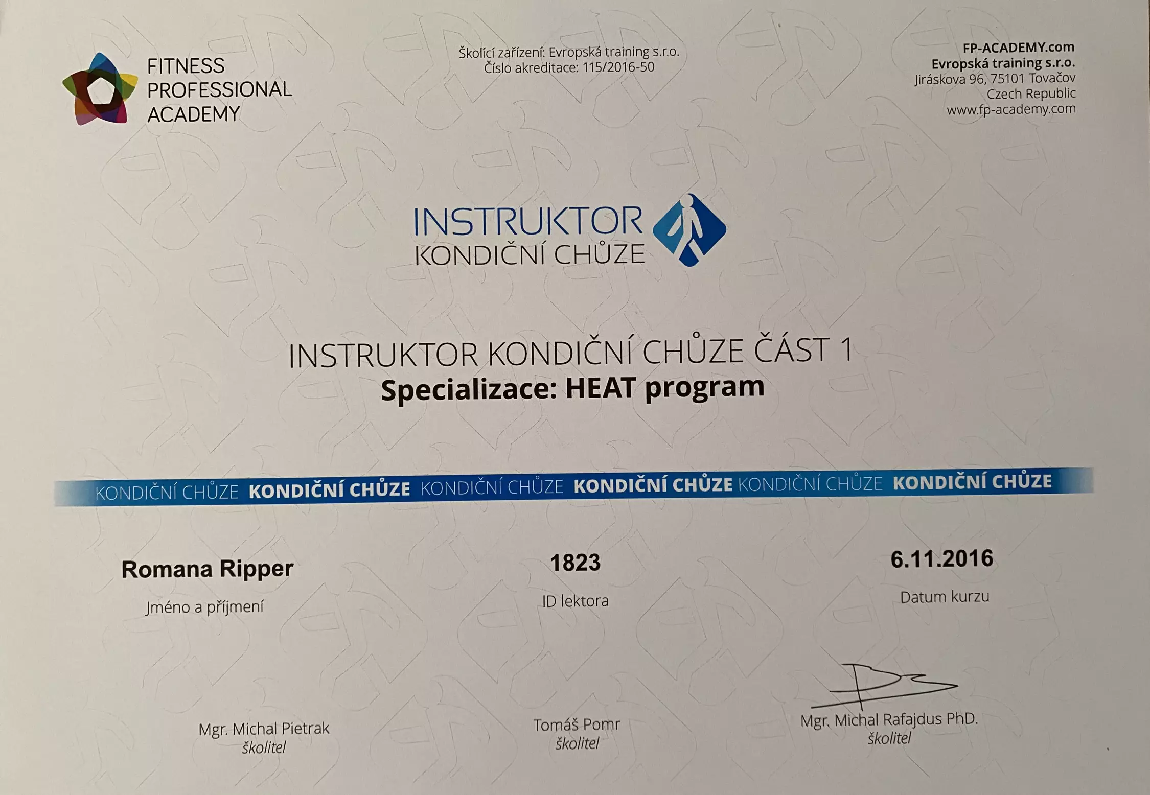 heat instruktor kondicni chuze I